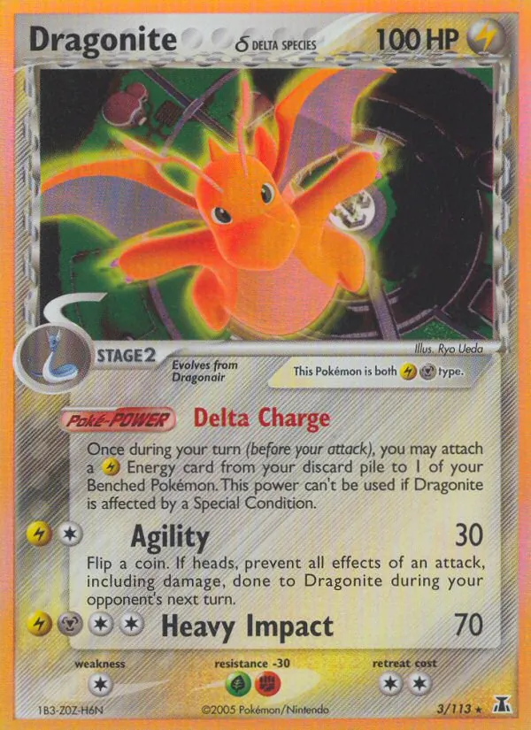 Dragonite δ Pokémon card