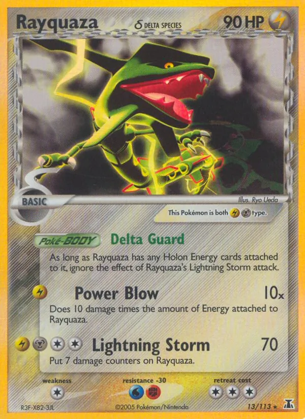 Rayquaza δ Pokémon card