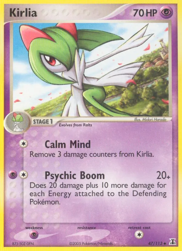 Kirlia Pokémon card