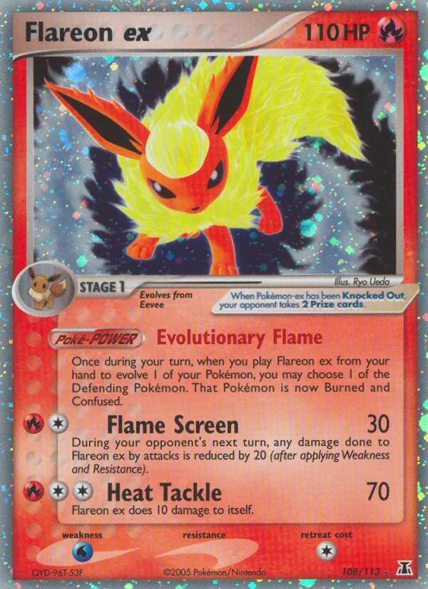 Flareon ex Pokémon card