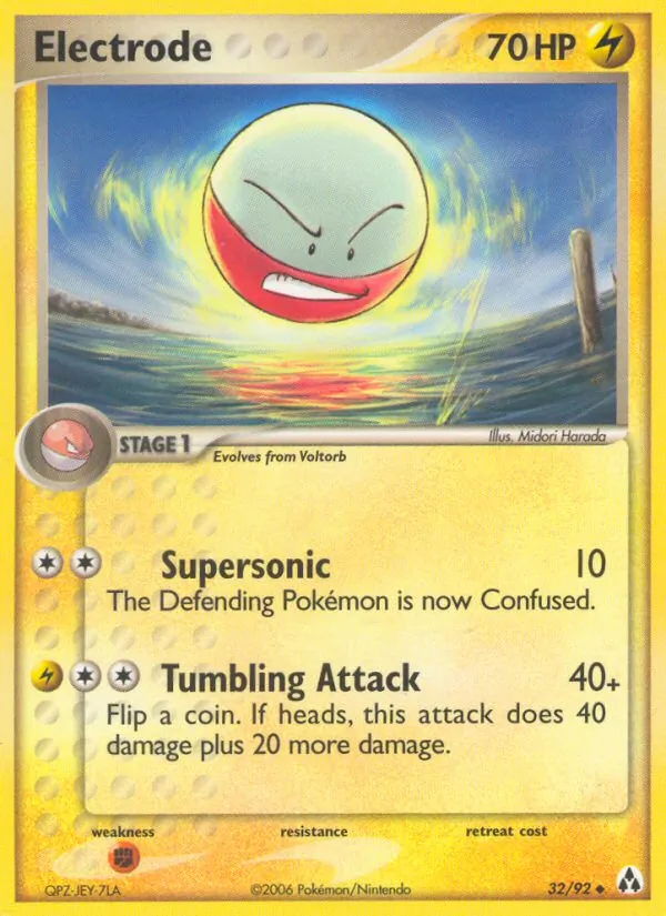 Electrode Pokémon card
