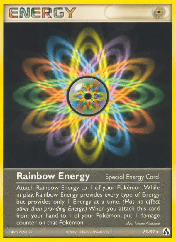 Rainbow Energy Pokémon card