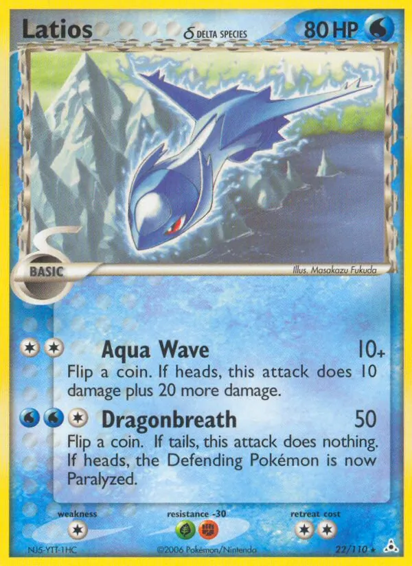 Latios δ Pokémon card