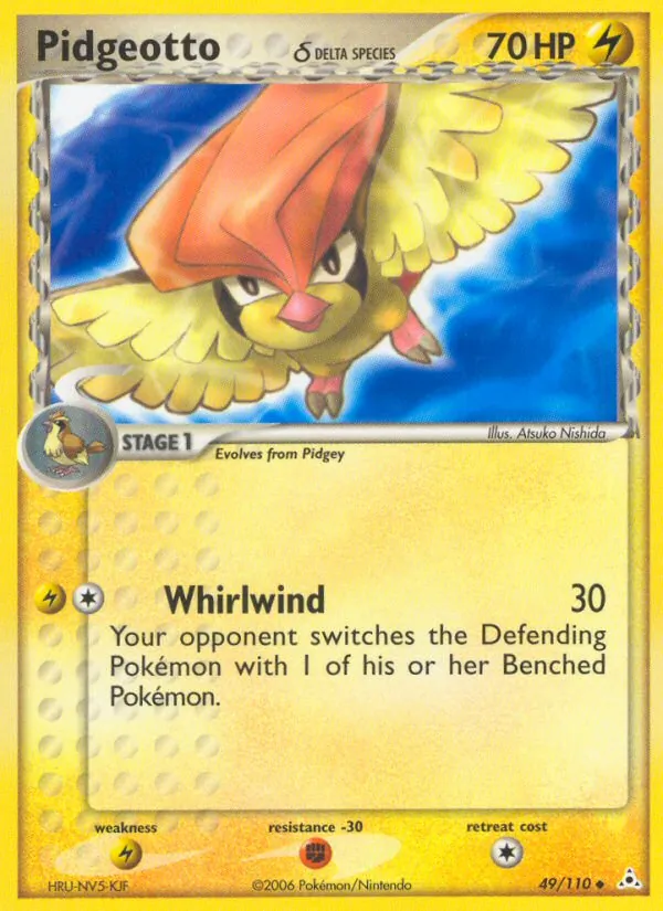 Pidgeotto δ Pokémon card