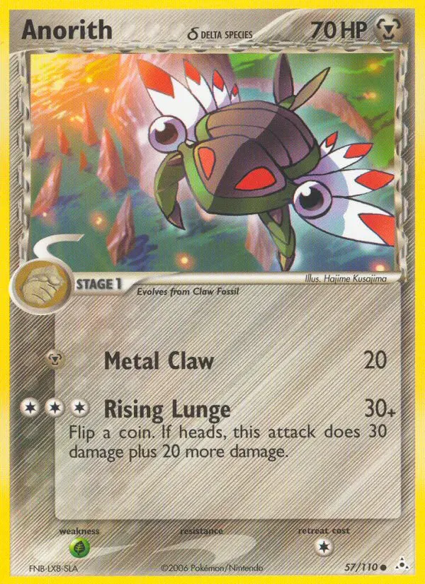Anorith δ Pokémon card