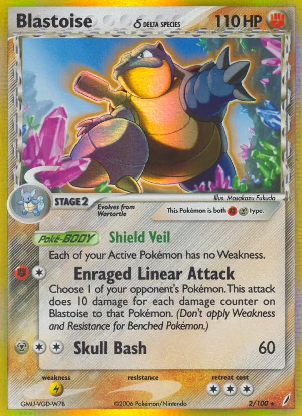 Blastoise δ Pokémon card
