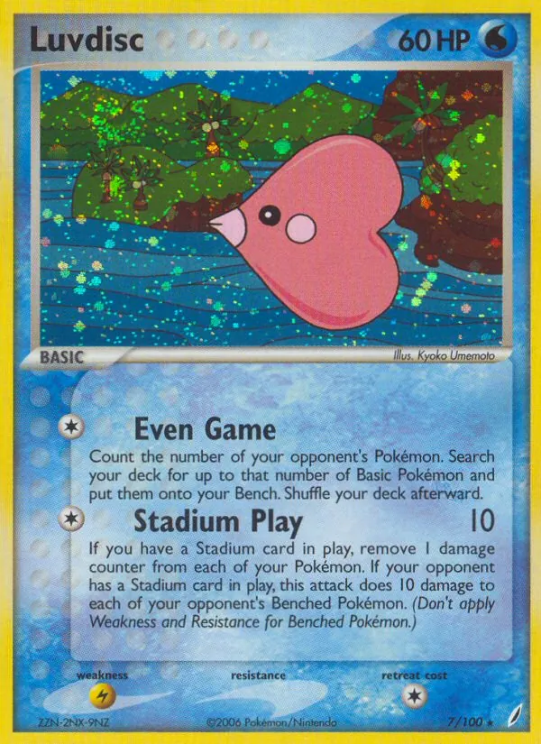 Luvdisc Pokémon card