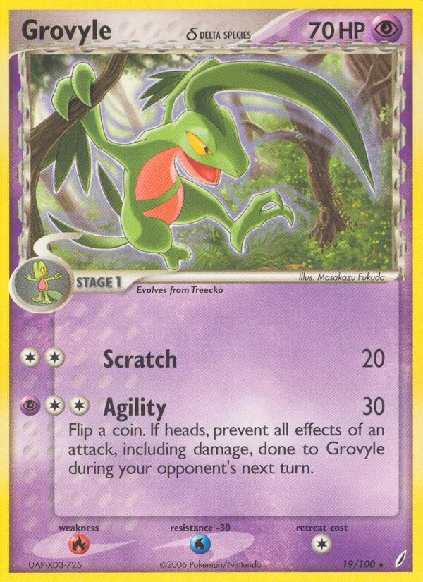 Grovyle δ Pokémon card