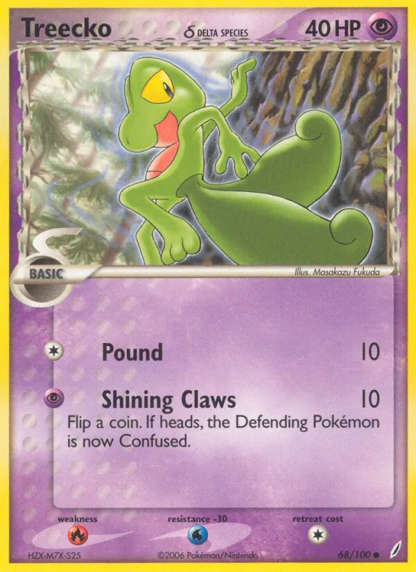 Treecko δ Pokémon card