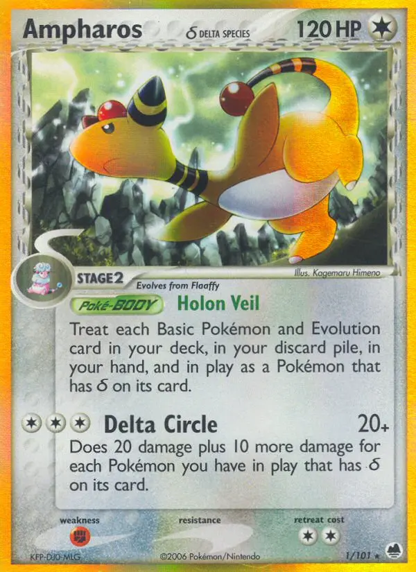 Ampharos δ Pokémon card