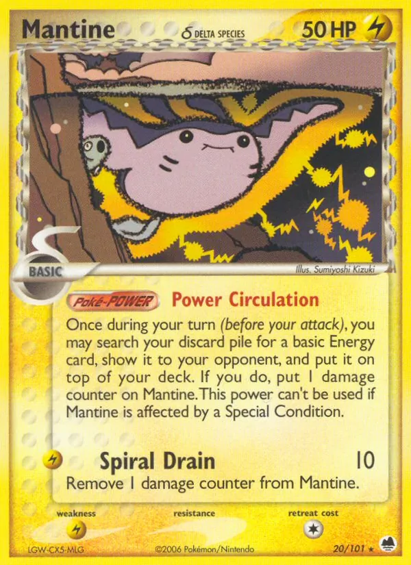 Mantine δ Pokémon card