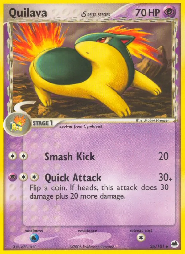 Quilava δ Pokémon card