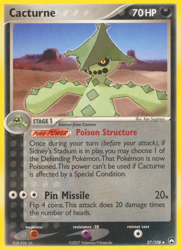Cacturne Pokémon card
