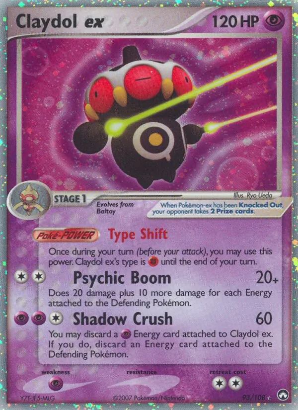 Claydol ex Pokémon card