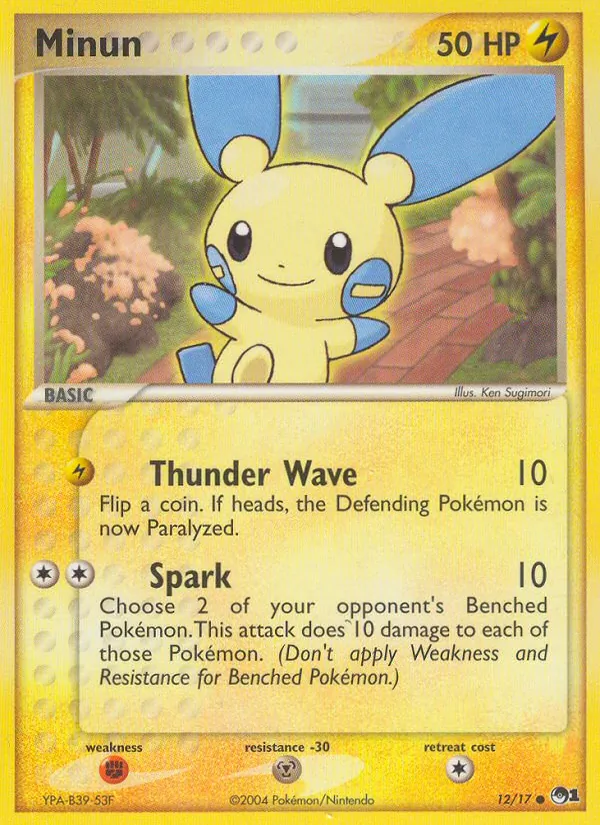 Minun Pokémon card