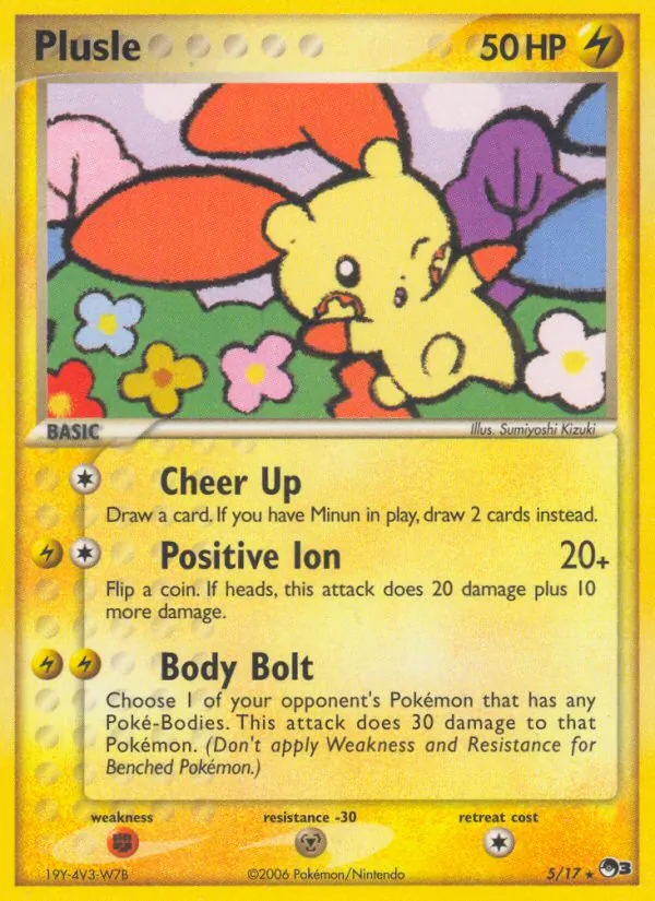 Plusle Pokémon card
