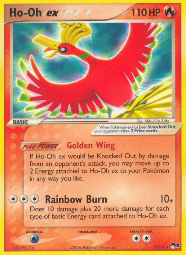 Ho-Oh ex Pokémon card