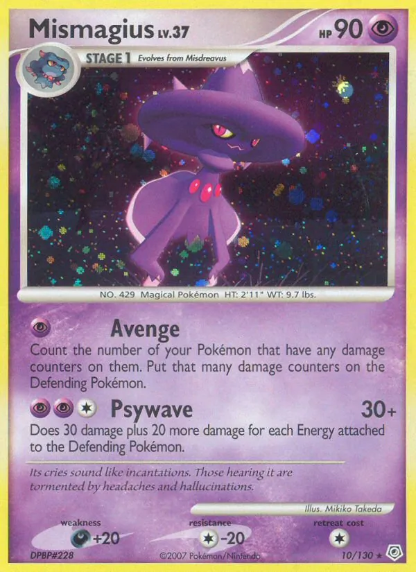 Mismagius Pokémon card