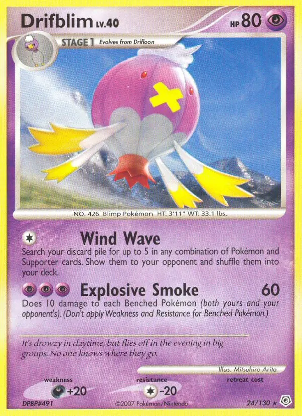 Drifblim Pokémon card