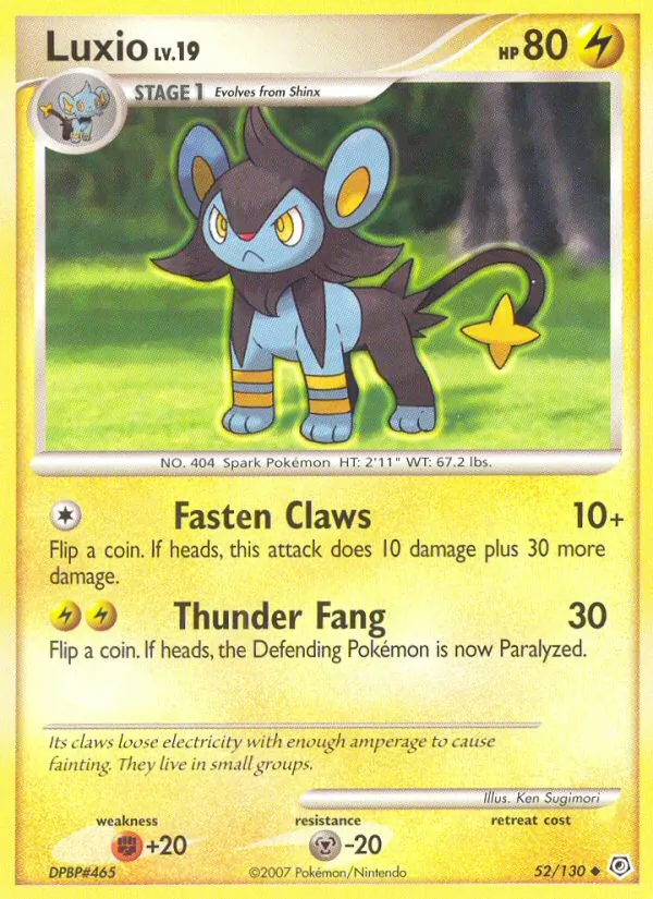 Luxio Pokémon card