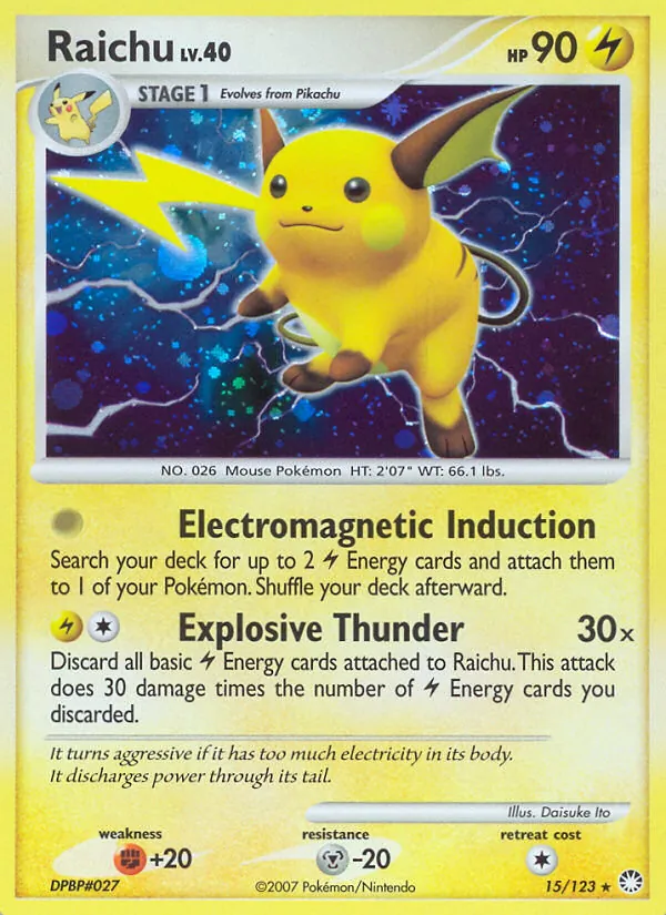 Raichu Pokémon card