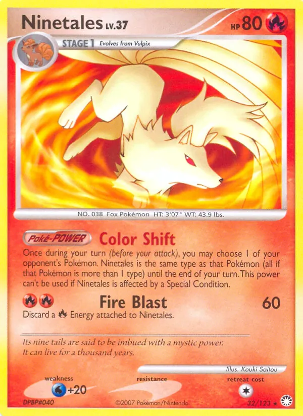 Ninetales Pokémon card