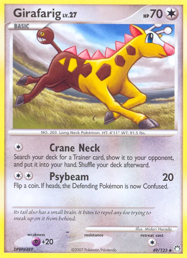 Girafarig Pokémon card