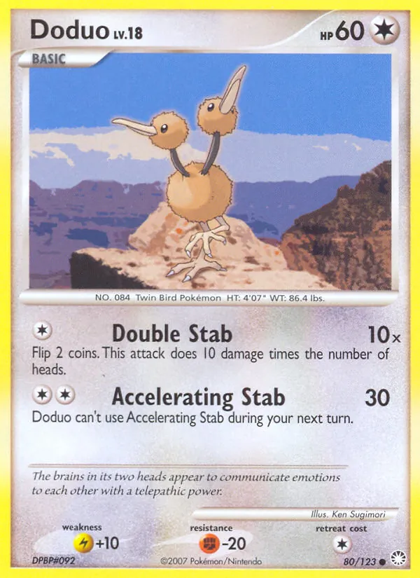 Doduo Pokémon card