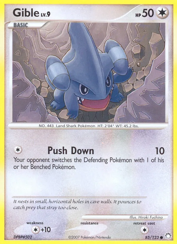 Gible Pokémon card
