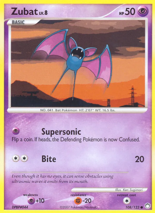 Zubat Pokémon card