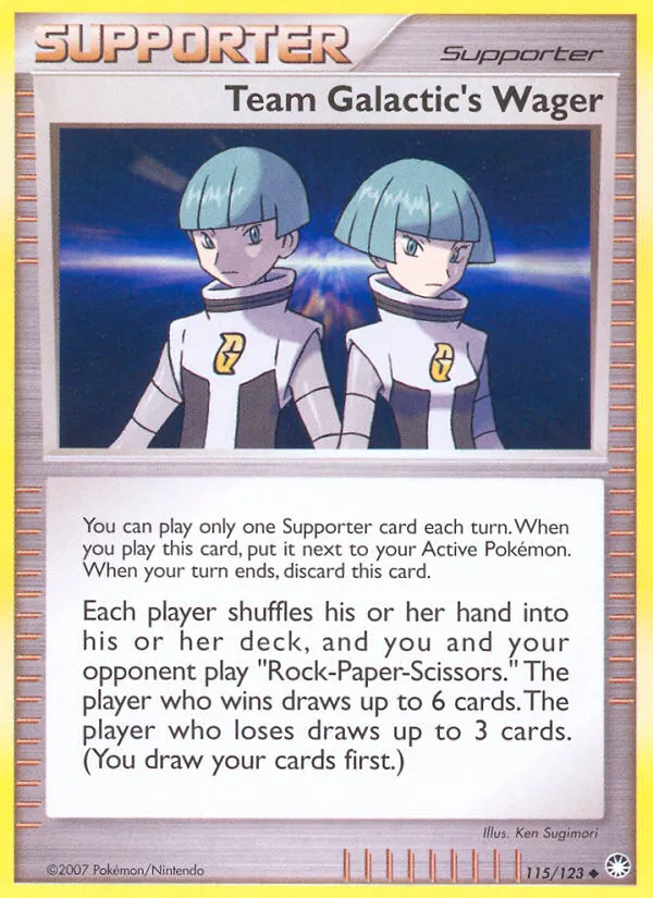 Team Galactic's Wager card