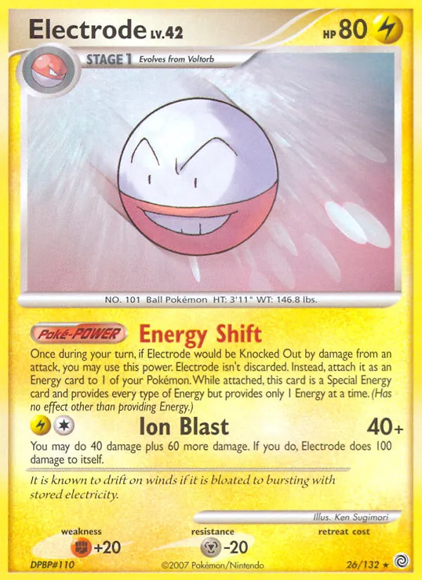 Electrode Pokémon card