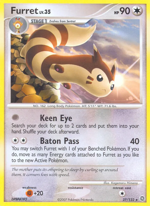 Furret Pokémon card