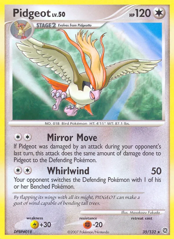 Pidgeot Pokémon card