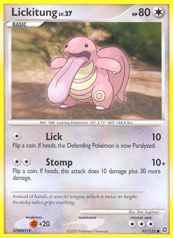 Lickitung Pokémon card