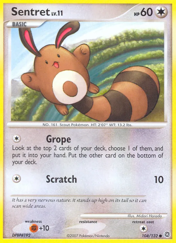 Sentret Pokémon card