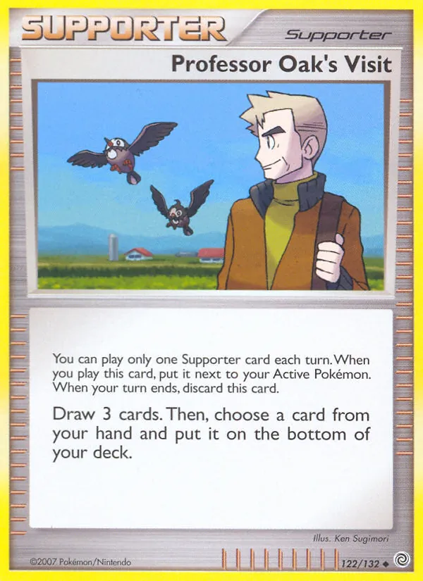 Professor Oak's Visit card