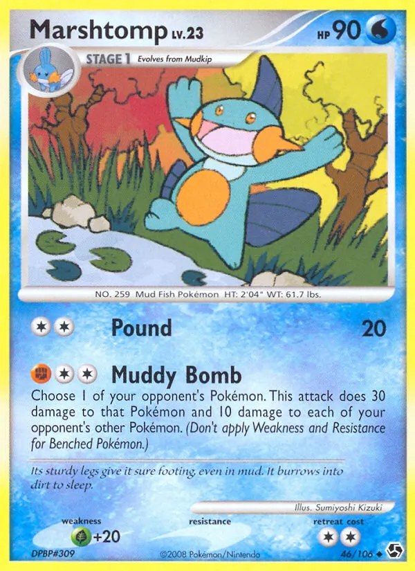 Marshtomp Pokémon card
