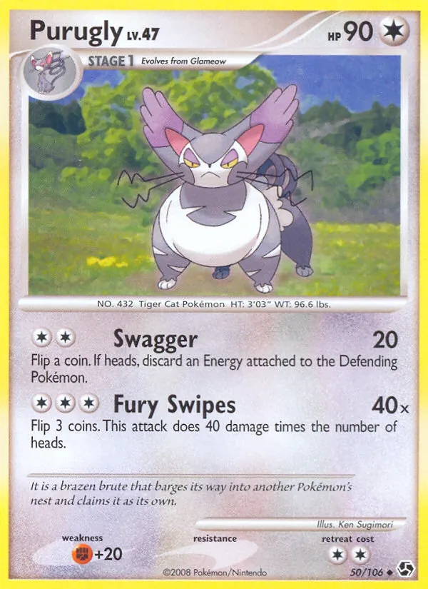 Purugly Pokémon card