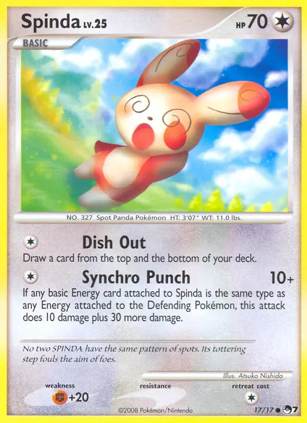 Spinda Pokémon card