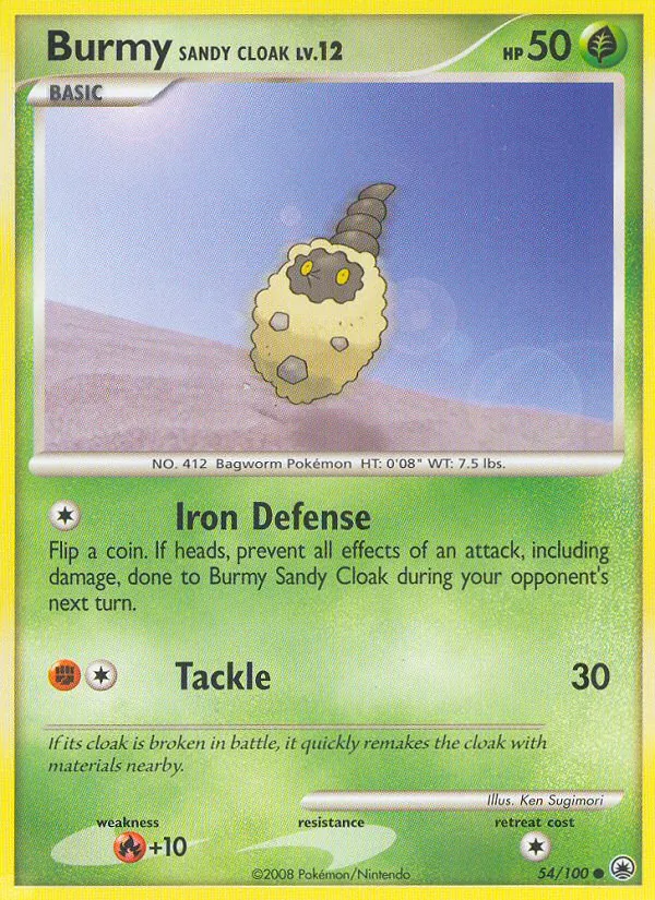 Burmy Sandy Cloak Pokémon card