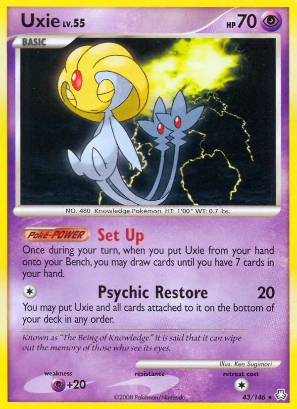 Uxie Pokémon card