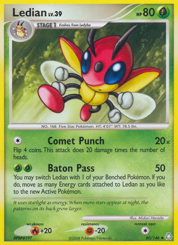 Ledian Pokémon card