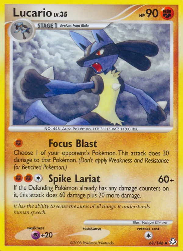 Lucario Pokémon card