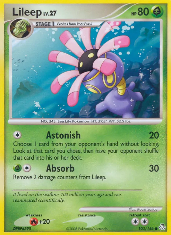 Lileep Pokémon card