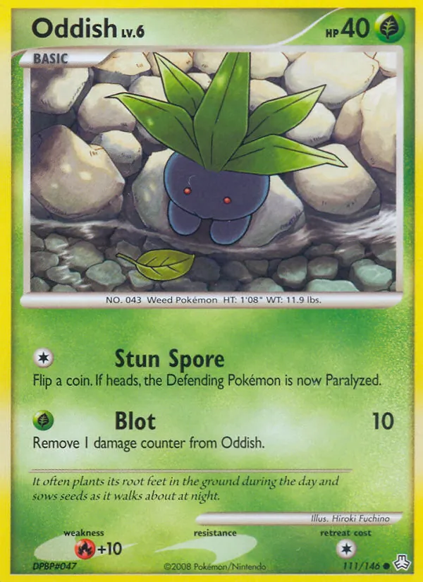 Oddish Pokémon card