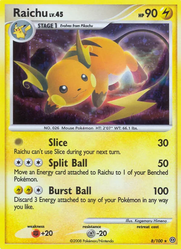 Raichu Pokémon card