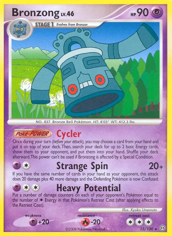 Bronzong Pokémon card