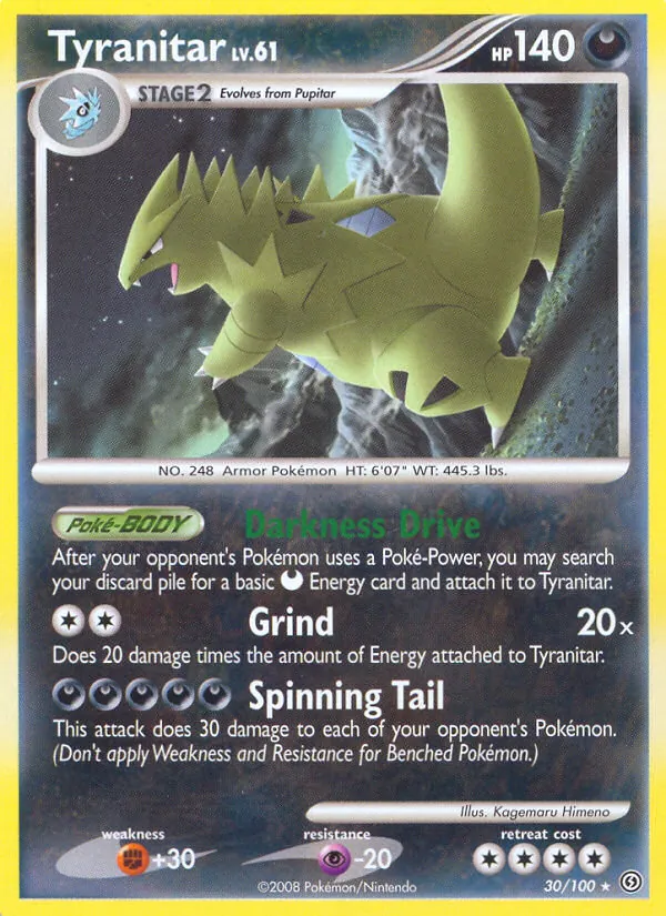 Tyranitar Pokémon card