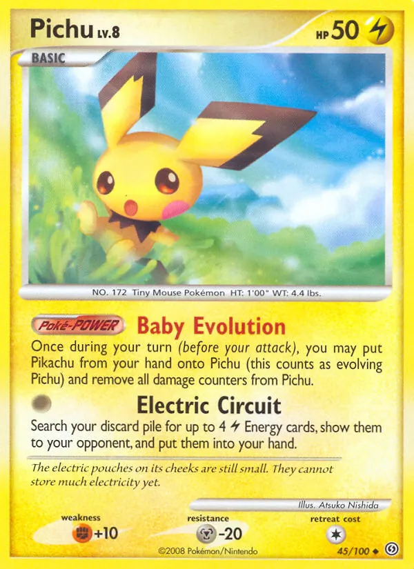 Pichu Pokémon card
